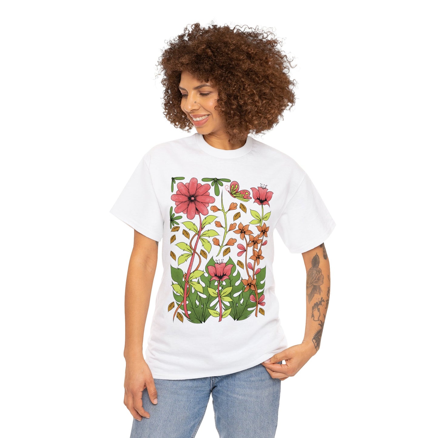 Flower-Printed T-Shirt